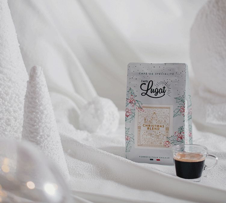 200g Café en grain Christmas Blend - Cafés Lugat