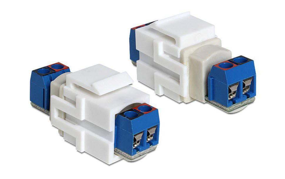 Keystone-Modul Terminalblock 2 PortModul zum Verbinden von Lautsprecherkabel