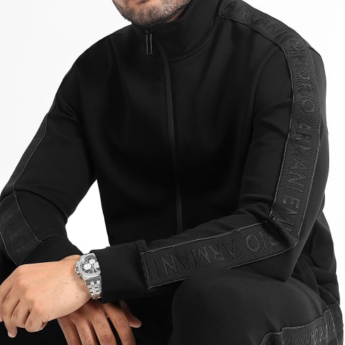 Veste Zippée A Bandes 3R1MBA-1JHSZ Noir