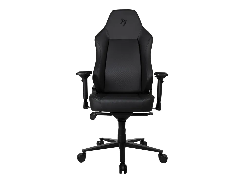 Arozzi Primo Premium - Stol - armstøtter - T-formet - vippe - drejeled - aluminium, formstøbt skum, metalramme, luksus italiensk læder - sort
