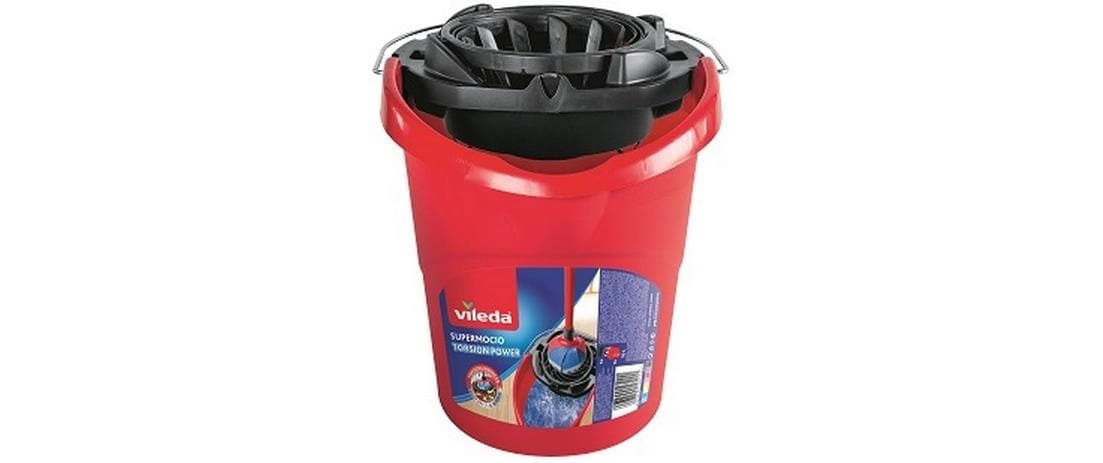 Wischmop-Eimer SuperMocio Eimer, 15 l, RotEimer inklusive Power-Presse