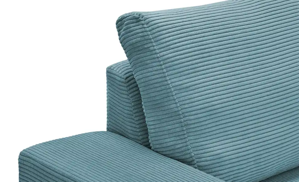 Ecksofa Rome Petrol rechts Cordstoff