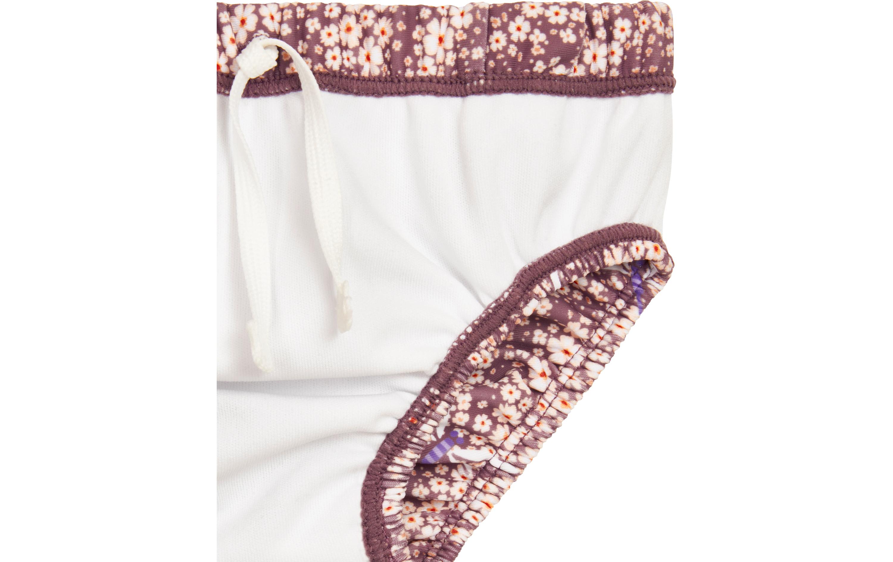 Schwimmwindel Blümchen Violett Gr. 74/80Windelhose für Mädchen mit UV-Schutz