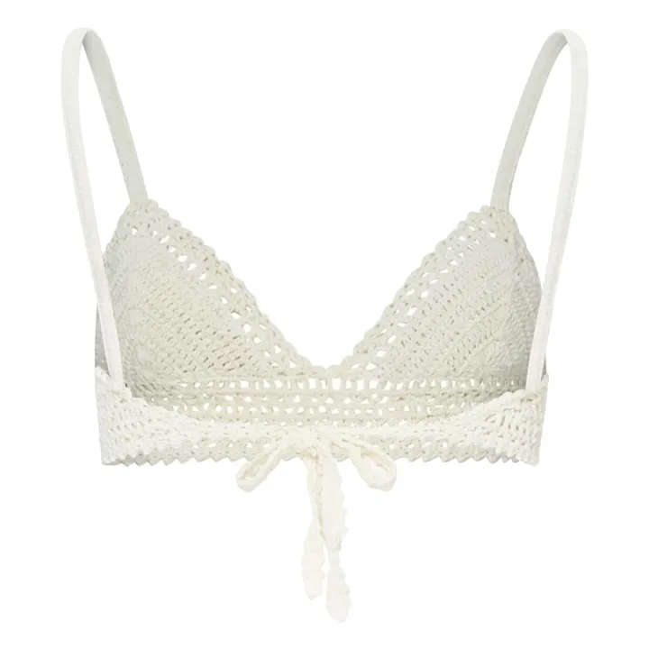 She Made Me Haut de Maillot Essential Babydoll Crochet | Ivoire