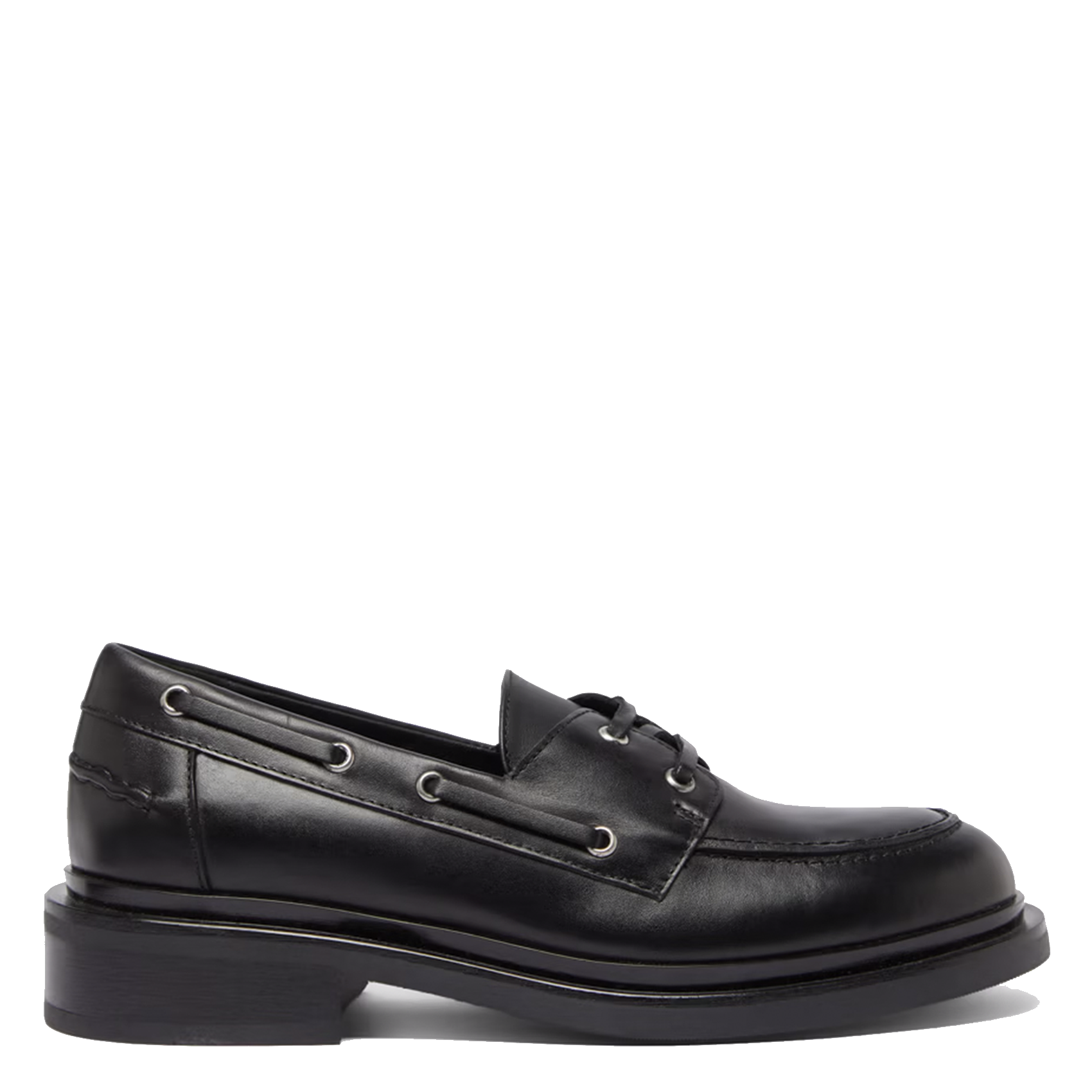 PAOLO - Derbies avec pompons à bout rond en cuir | Noir
