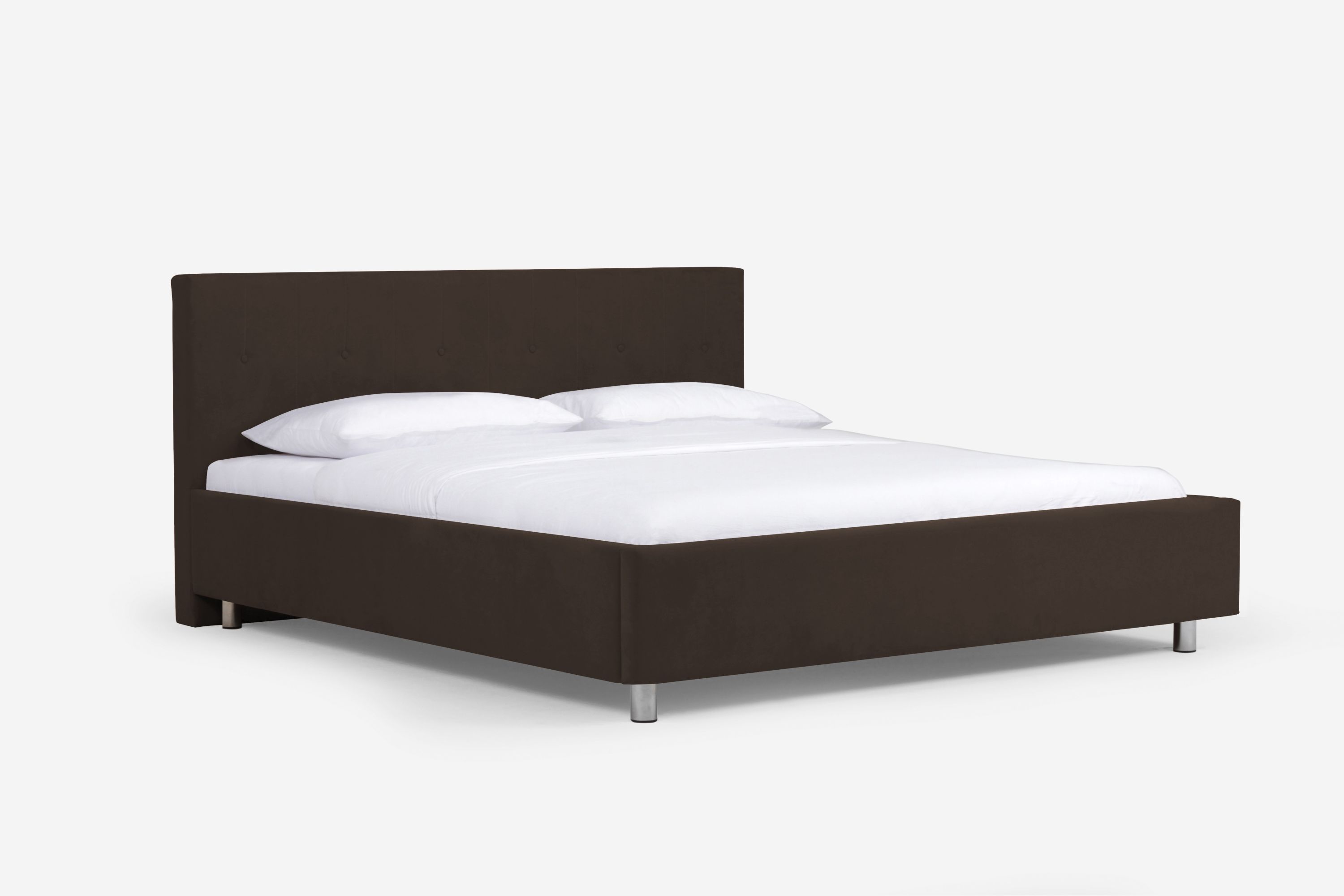 Polsterbett METRO 140 x 200 cm Polster Graubraun