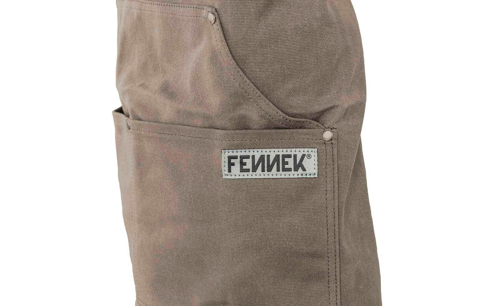 Fennek Grillschürze gewachst grau