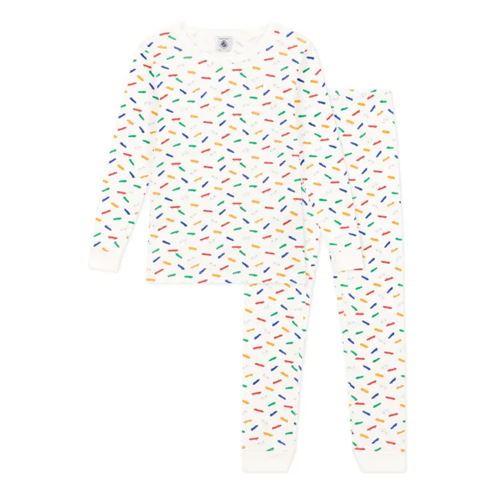 Petit Bateau Ensemble Pyjama Maquette Skate | Ecru