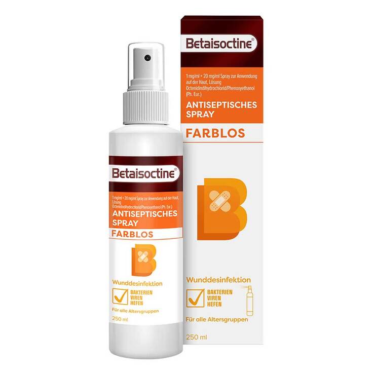 Betaisoctine 1 mg / ml + 20 mg / ml Spray z.Anw.a.d.H., 250 ml
