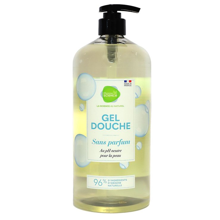 Gel douche neutre sans parfum pH neutre 1 litre
