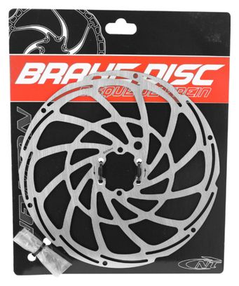 Disque de frein vtt 6 trous Newton brakco 203mm argent pour vae - e-bike avec renfort supplementaire de 2mm