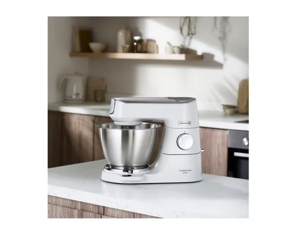 Kenwood Titanium Chef Baker KVC65.001WH - Køkkenmaskine - 1200 W - hvid/champagnecreme