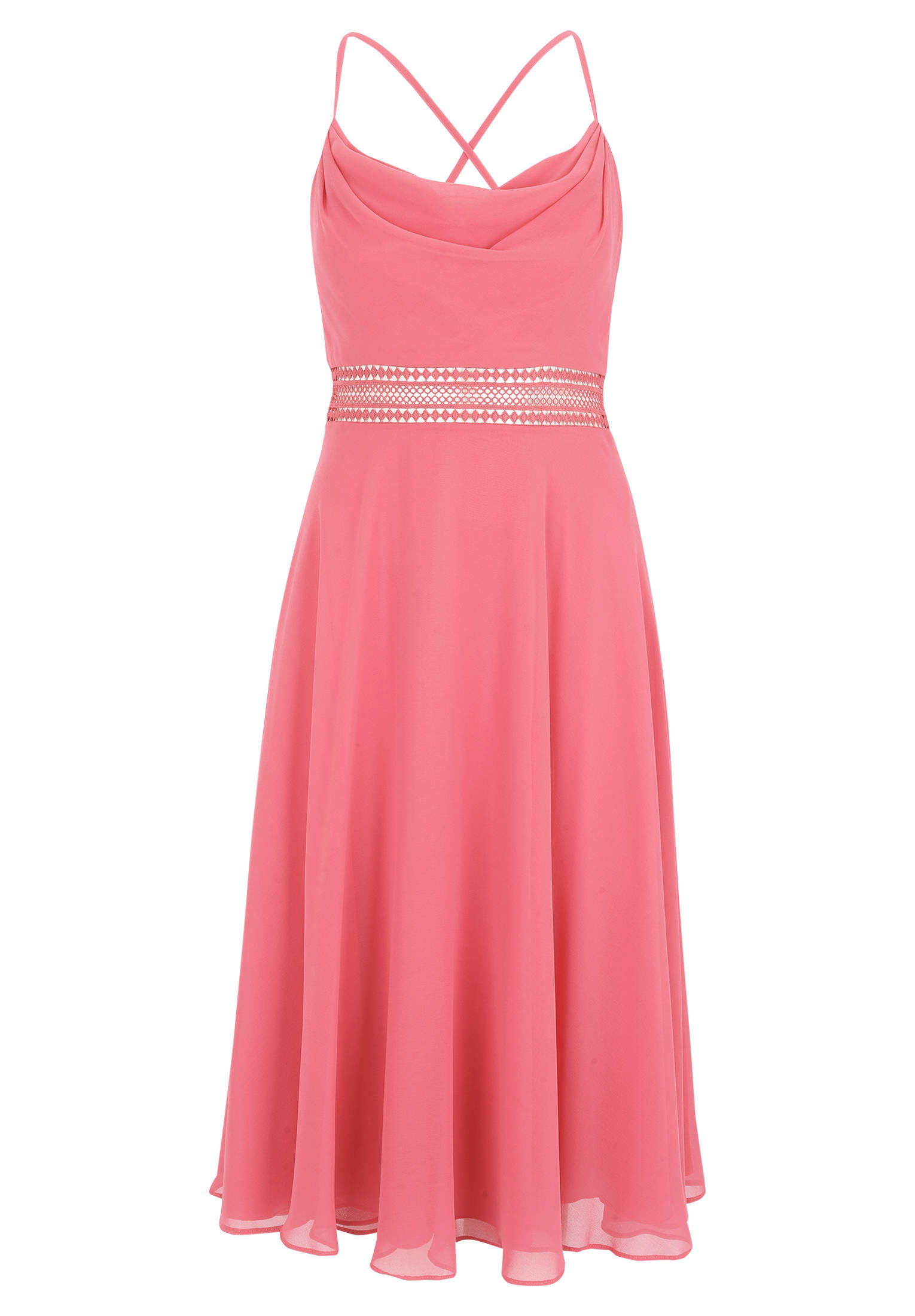 Vera Mont| Damen Cocktailkleid mit Wasserfallausschnitt