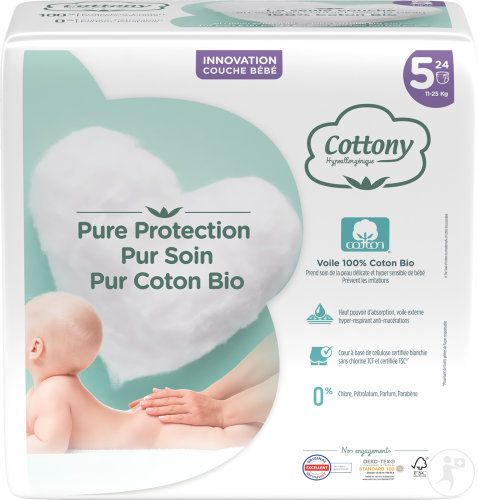Cottony Couches Bébé 11/25Kg Taille 5 Pièces 24