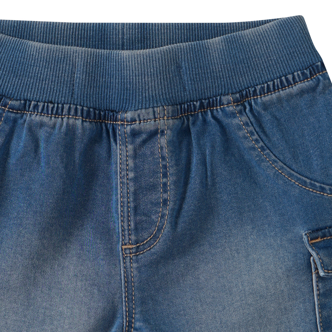 Topomini Baby Jeansshorts im Cargo-Style blau