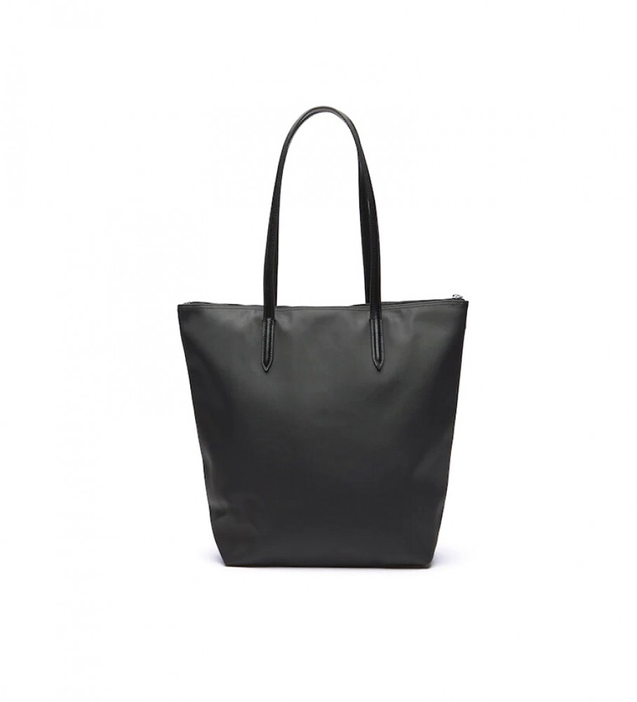 Sacola de compras Lacoste Vertical L.12.12 Concept preta - 26x35x16cm -