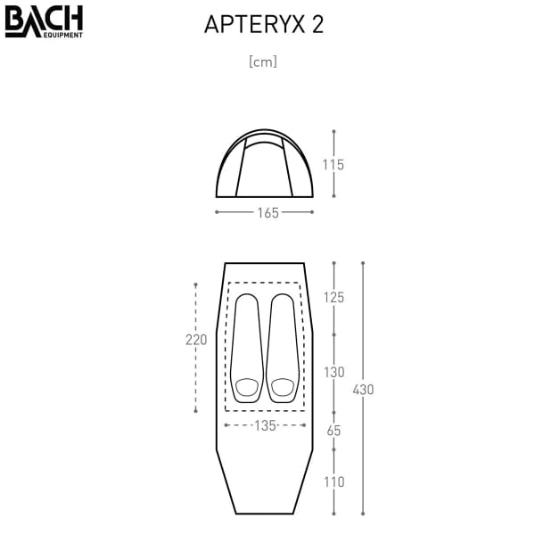 Tente bivouac BACH TENT APTERYX 2 WILLOW BOUGH GREEN