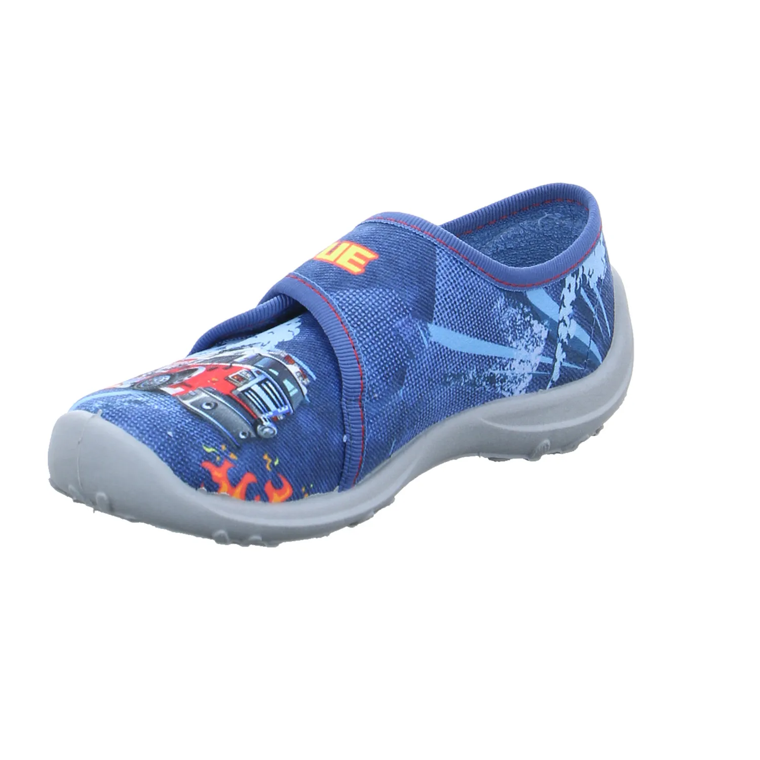 FISCHER Kinder-Hausschuh Blau Textil  Jungen