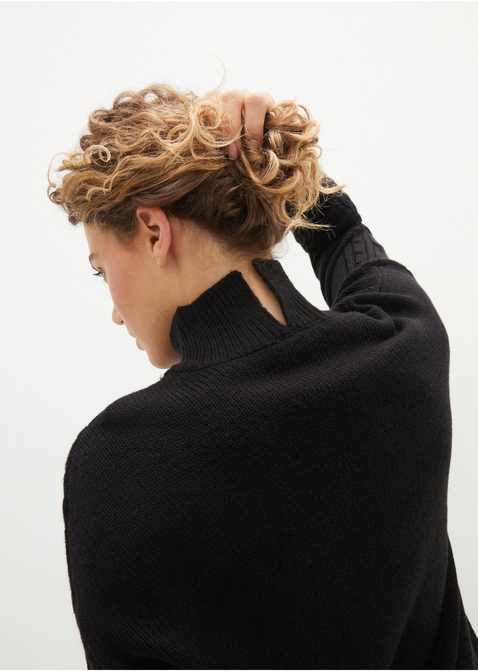 Pull oversize avec col montant