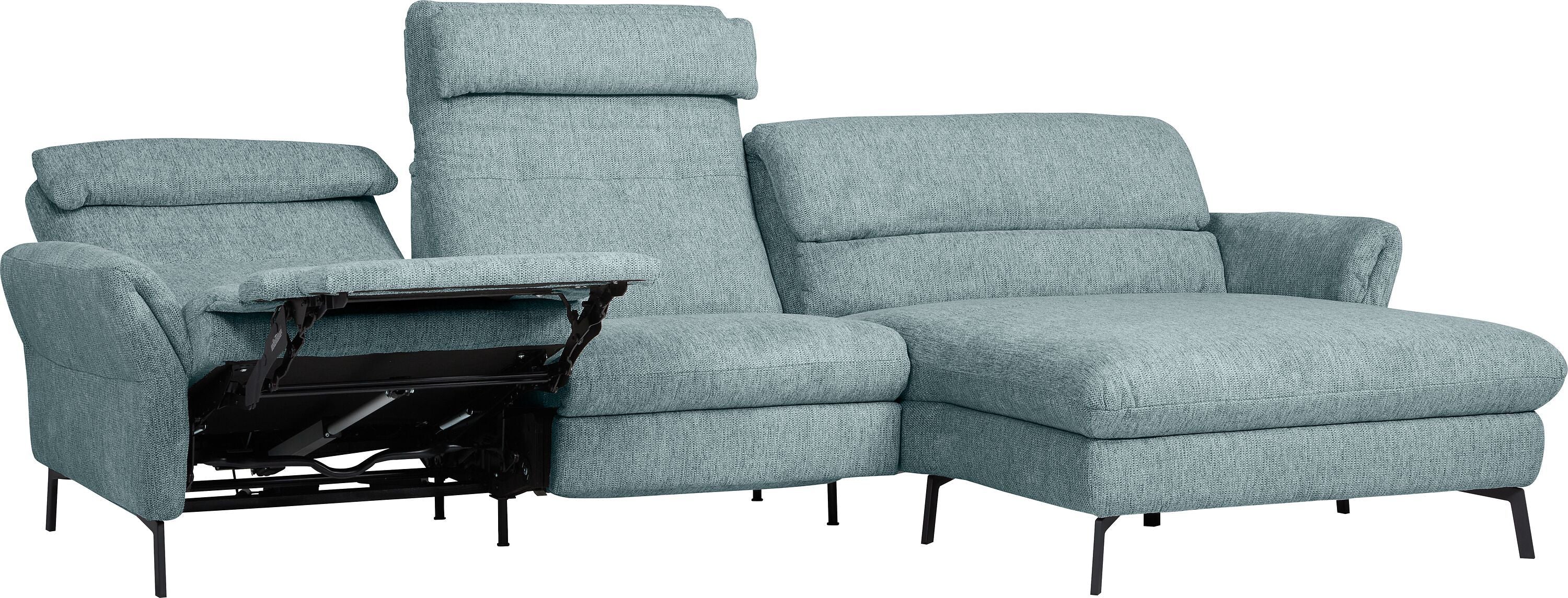 SEBO Ecksofa - Hellblau / B: 284.0 cm x T: 161.0 cm x H: 84.0 cm