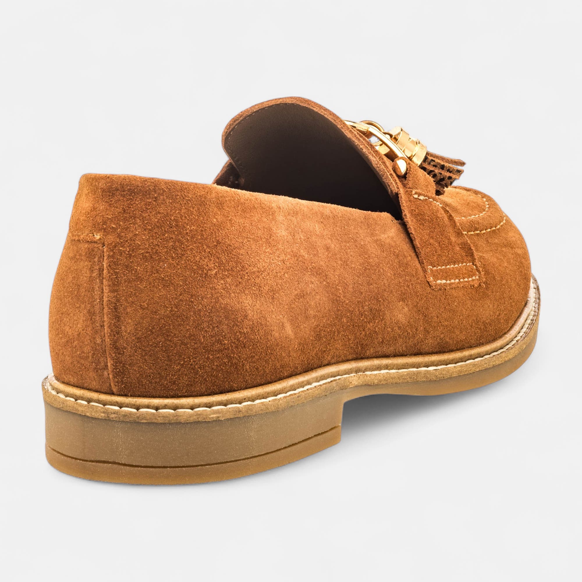 Mocassins Femme en cuir cognac