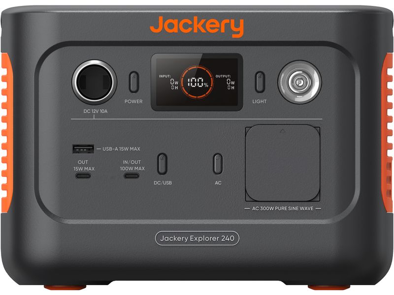 Jackery Power Station Explorer 240 V2 EU 256 Wh Mobiler Stromspeicher und Stromgenerator