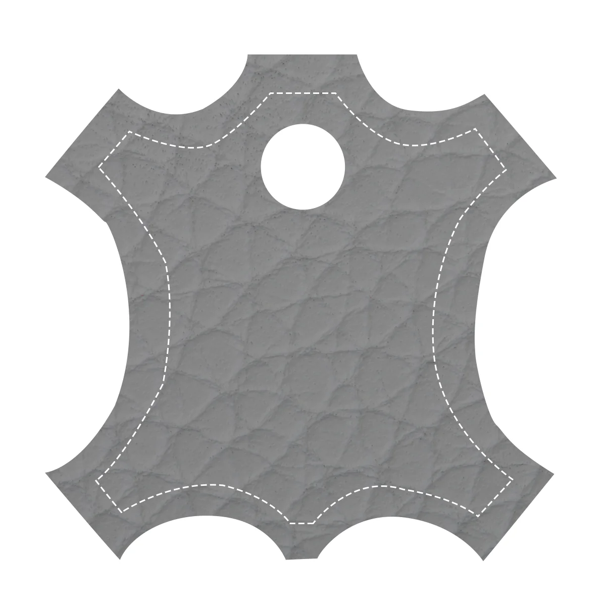 Caisse ROYAL II Matelassée avec Boutons Structure Blanche Gloss