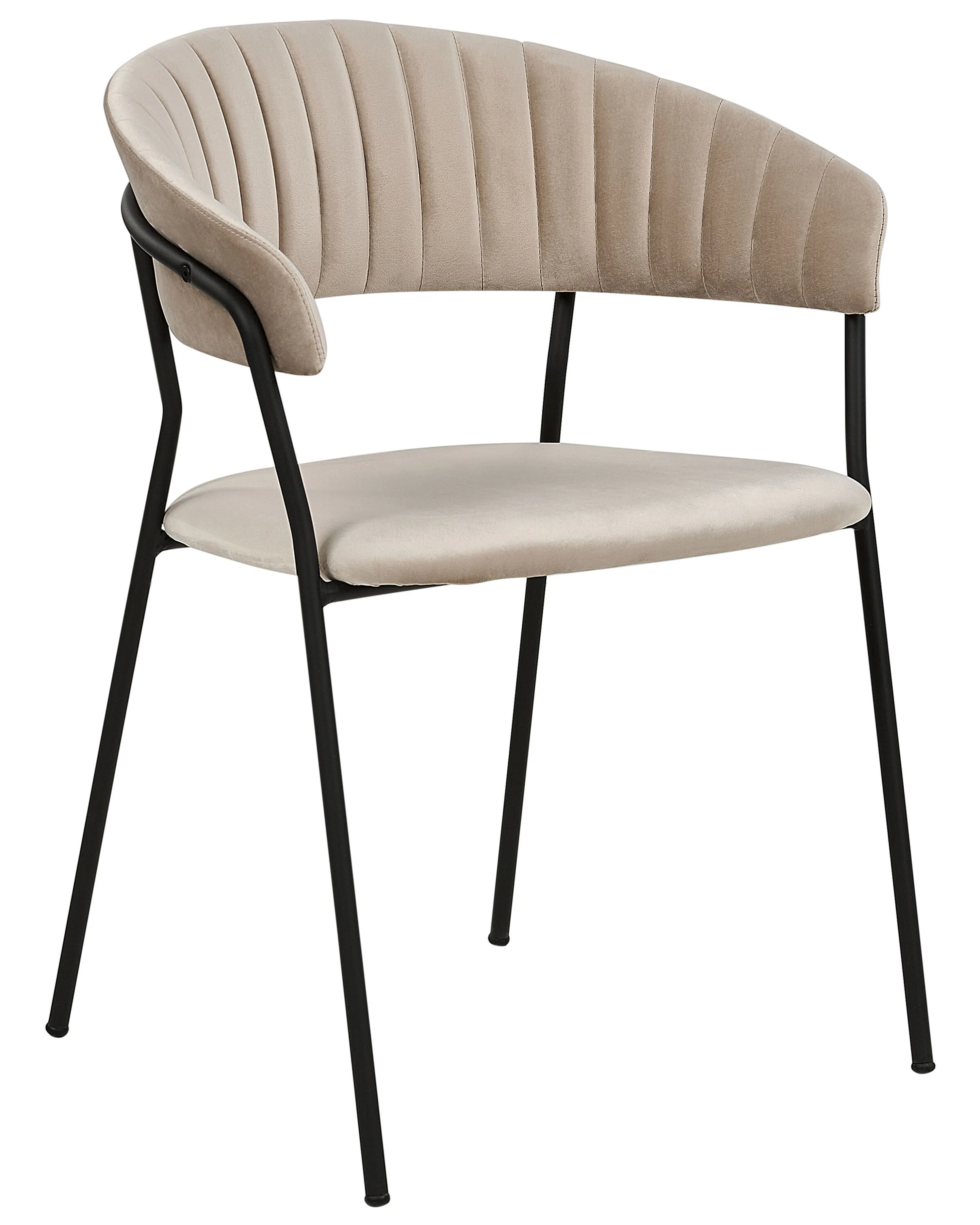 Set van 2 eetkamerstoelen MARIPOSA Fluweel Taupe