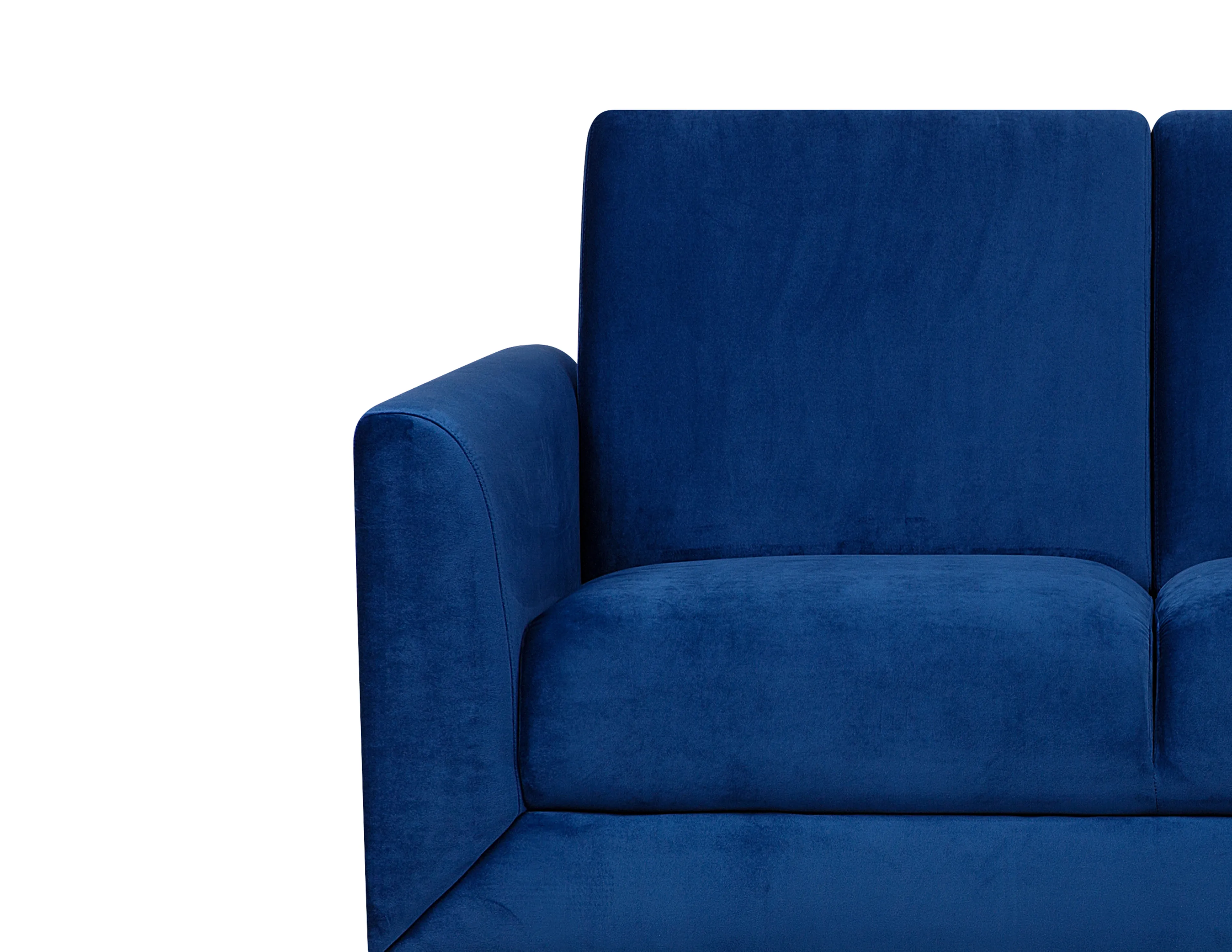 Bank 2-zits FENES Fluweel Marineblauw