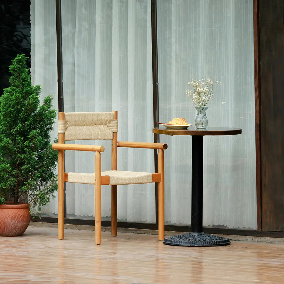 Set van 2 tuinstoelen van massief acaciahout