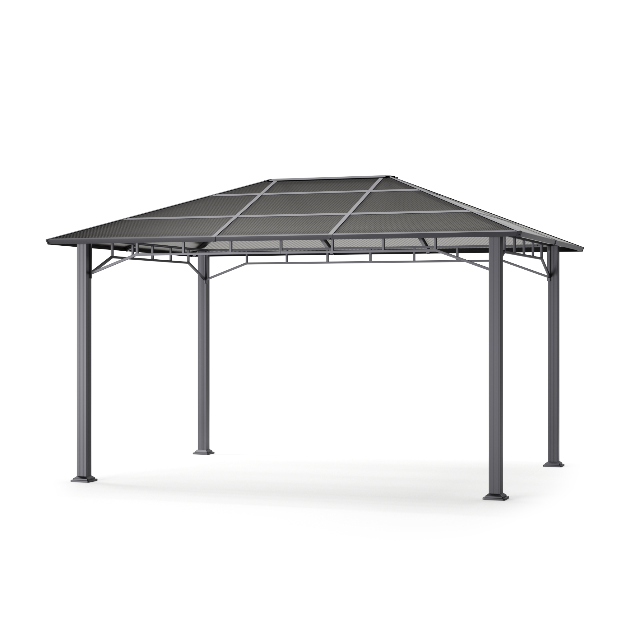 Gartenpavillon PRINCE 4 x 3 m grau