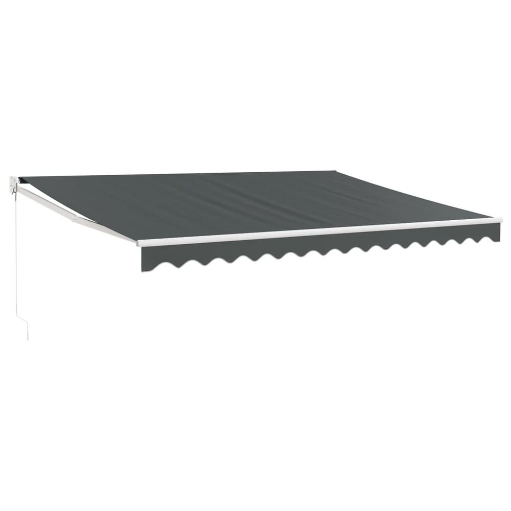 Auvent rétractable anthracite 4x3 m tissu et aluminium