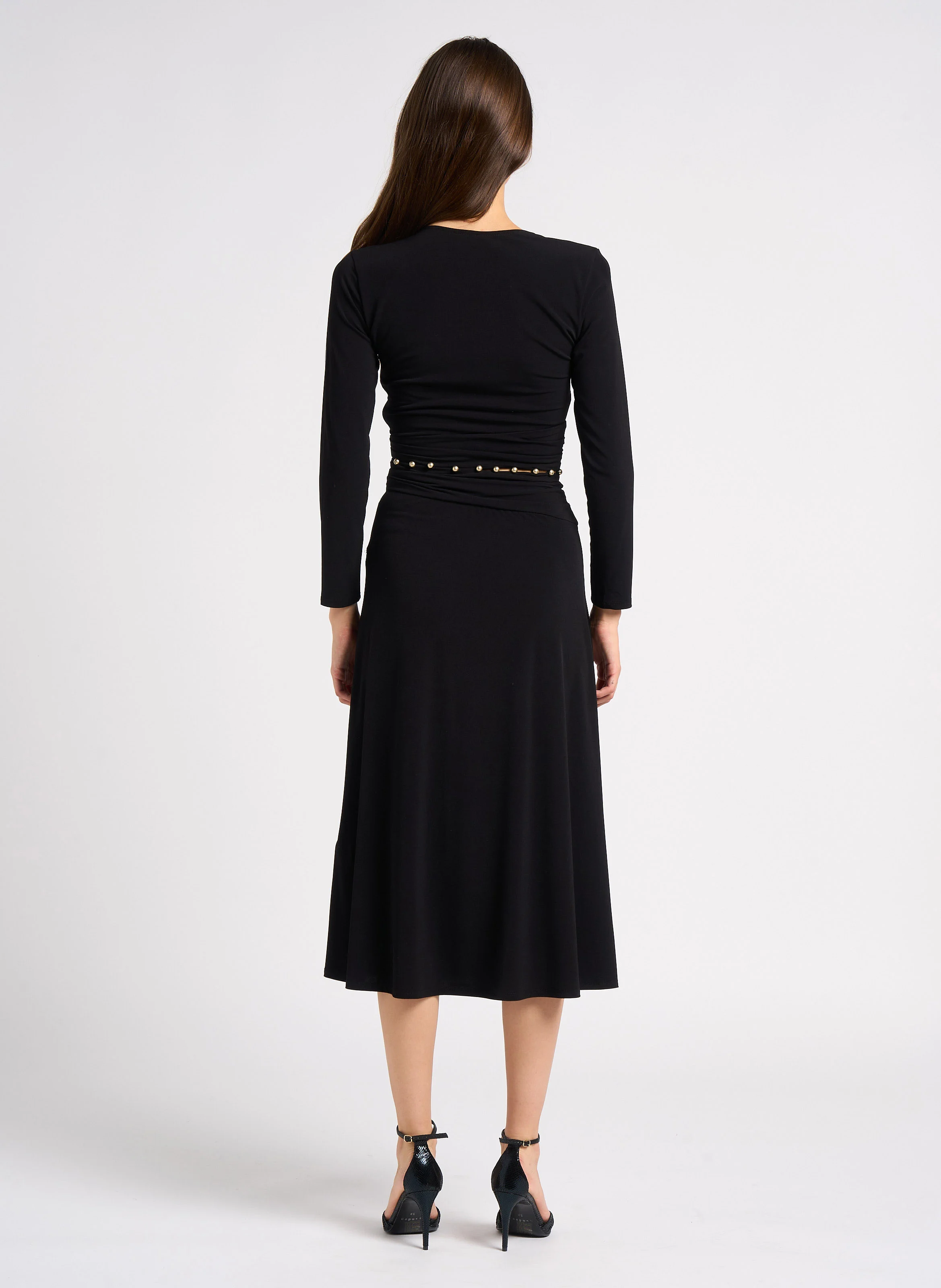 JOYCE - Robe longue cintrée| Noir