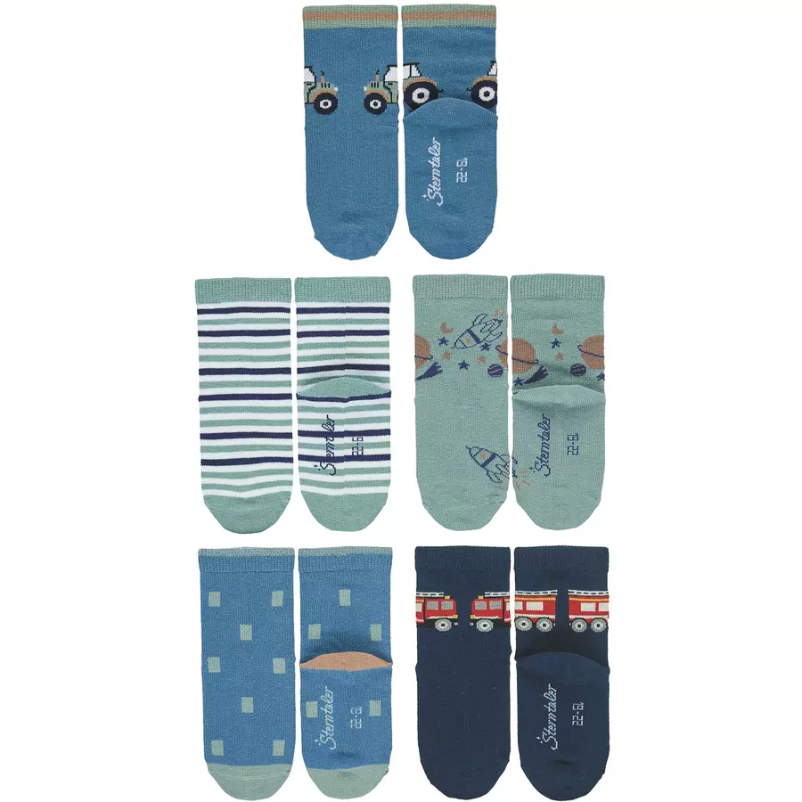 Sterntaler Söckchen 5er-Pack Jungen mittelblau