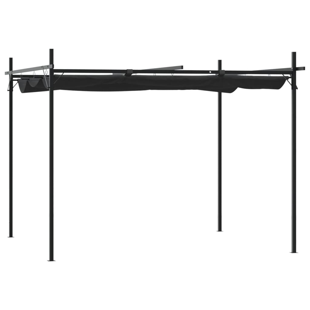 Pergola avec toit rétractable anthracite 295x292x230 cm
