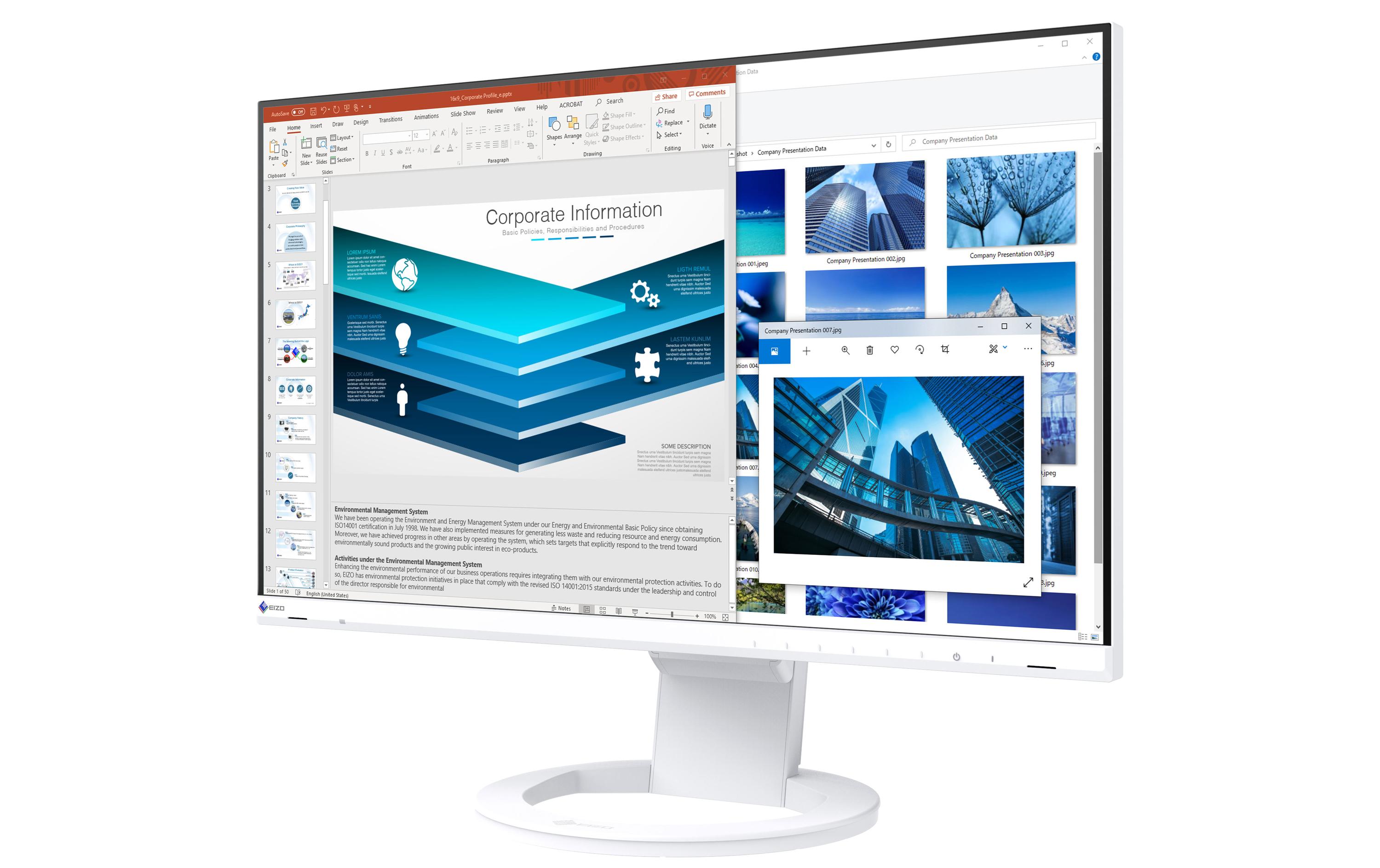 Monitor EV2480-Swiss Edition Weiss<br>Ergonomischer 23.8