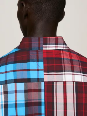 Camisa xadrez clássica bi-gênero Crest Half And Half Fit