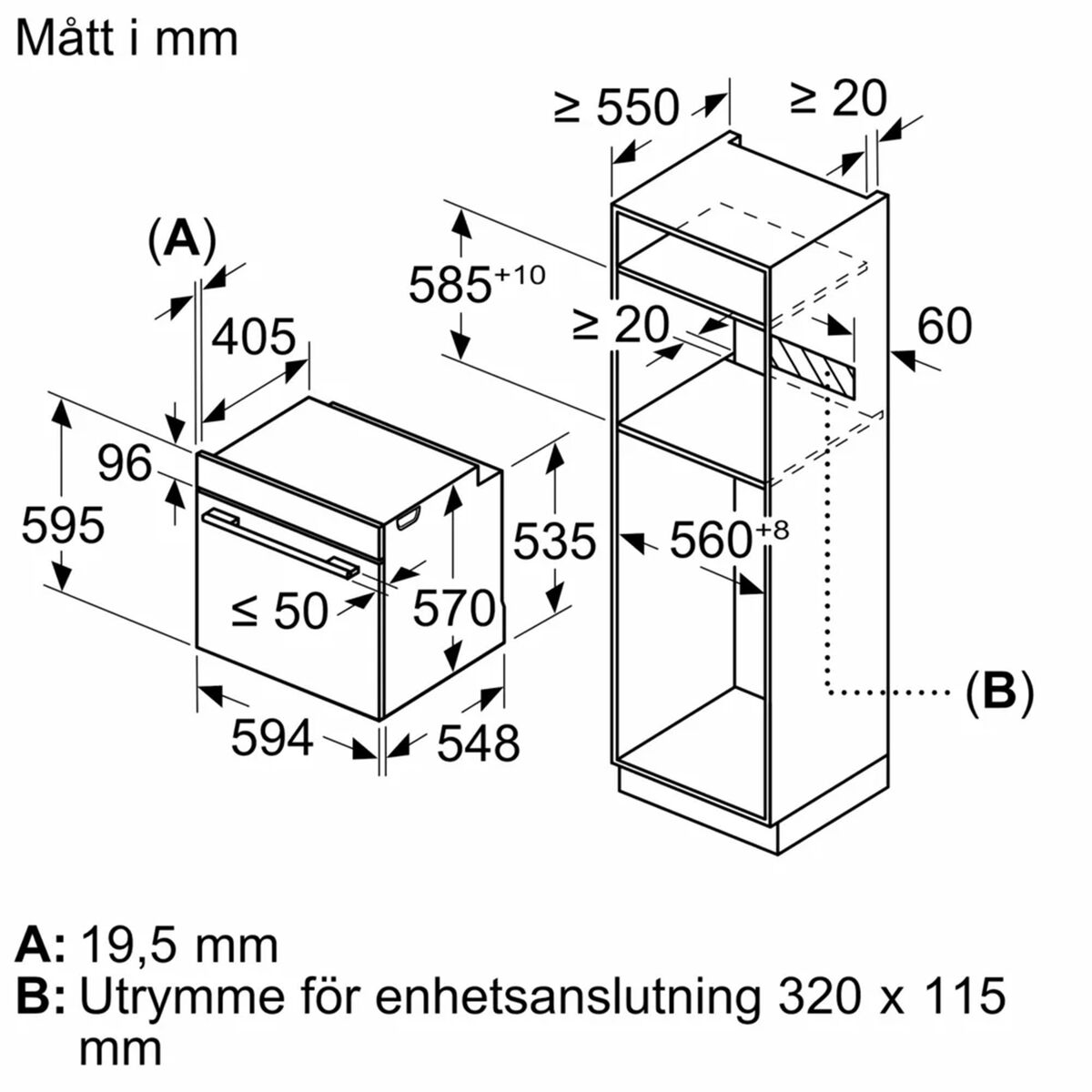 HB579GBR3 iQ500 Innbyggingsovn 60 x 60 cm, rustfritt stål