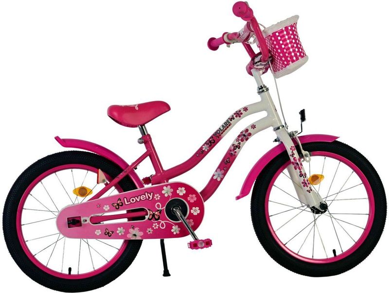 Volare - Lovely - Kinderfiets - Roze Wit - 18 inch
