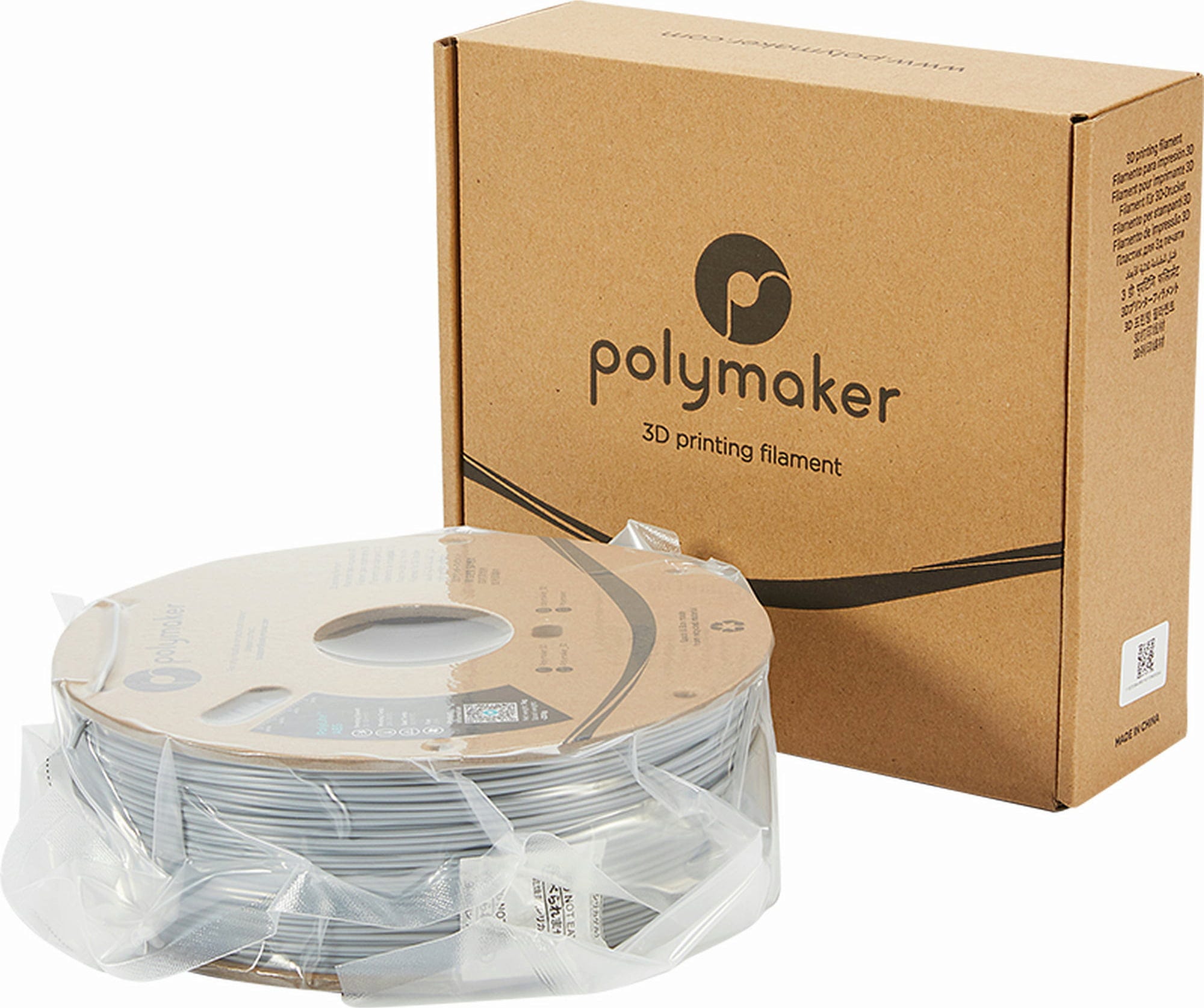 Polymaker  PolyLite ABS Grau, 1,75 mm / 1000 g    Außergewöhnliche Qualität mit PolyLite ABS in Grau
