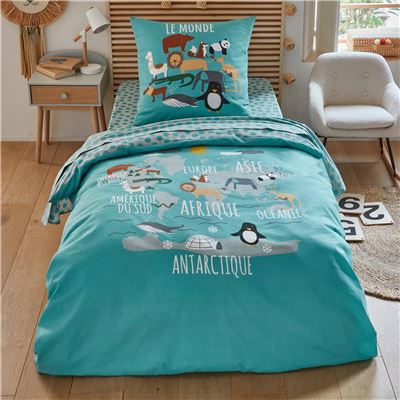 Linge de lit enfant motif animaux et pois - BECQUET CRÉATION