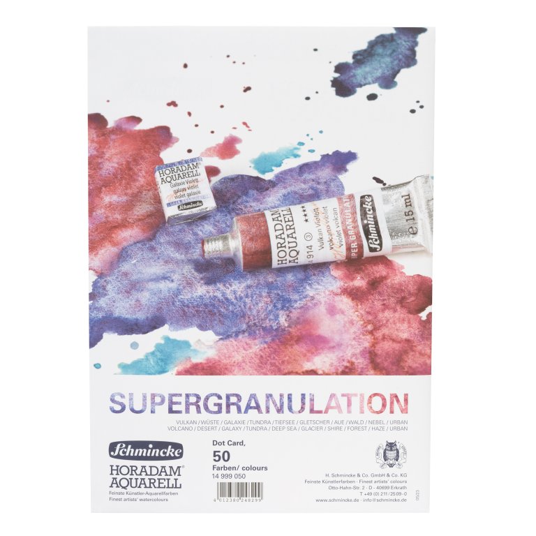 Schmincke Aquarellfarbe Horadam Farbkarte Dot Card