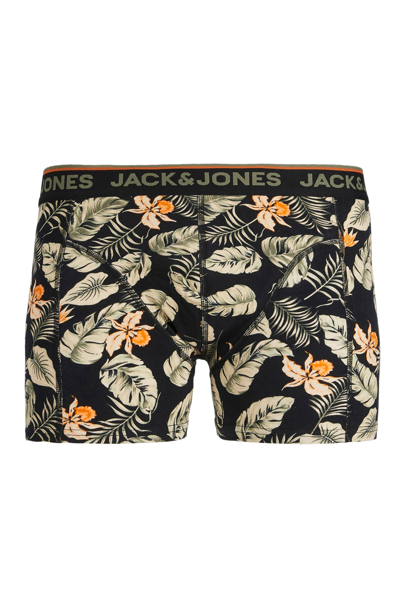 Calções boxer de algodão com estampa floral