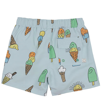 Stella McCartney Kids Badeshorts - Hellblau m. Eis