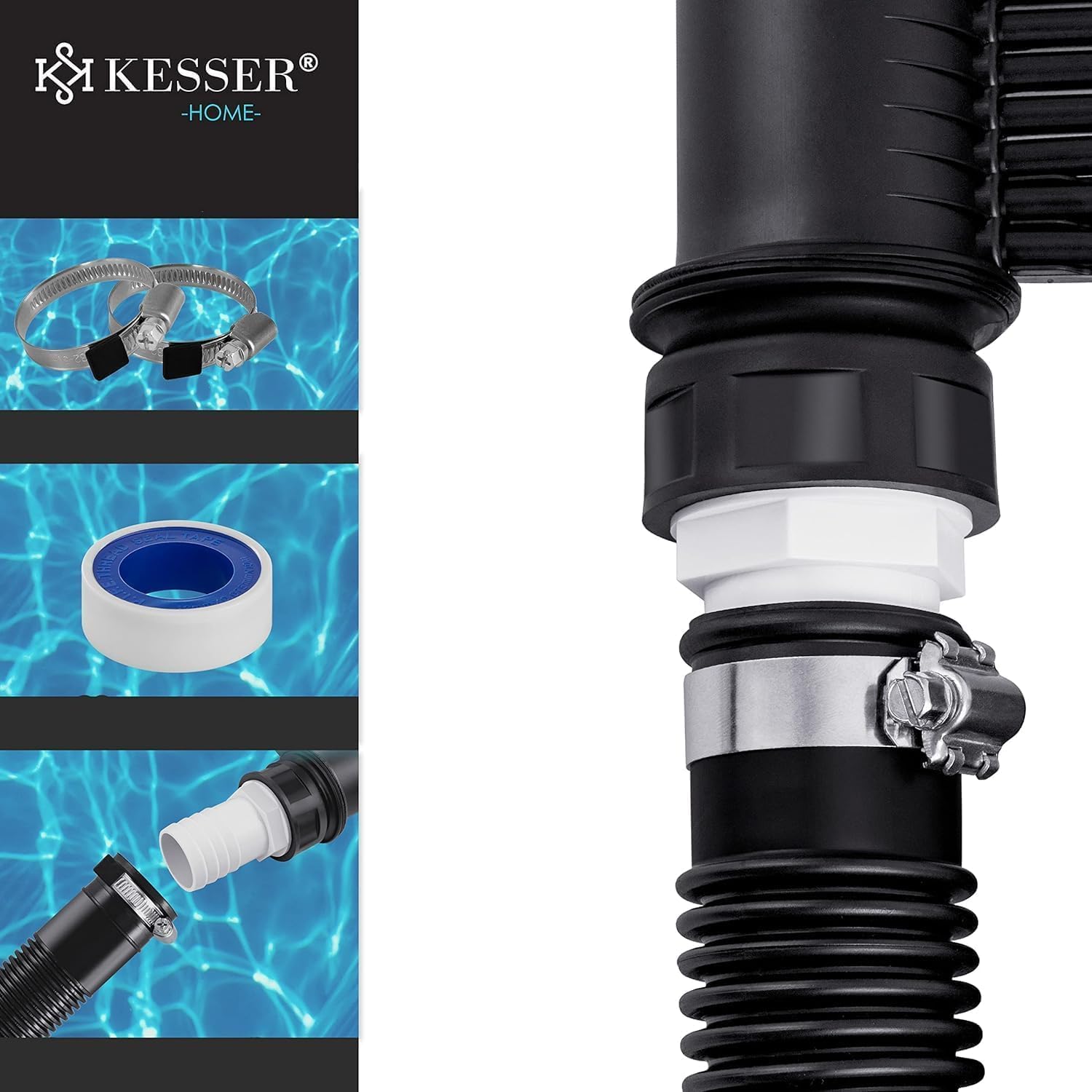 KESSER® Solarkollektor Poolheizung Warmwasser Heizung Solarheizung für Pools Schwimmbad l Beliebig erweiterbar l UV-beständiger Kunststoff (108 x 73 cm)