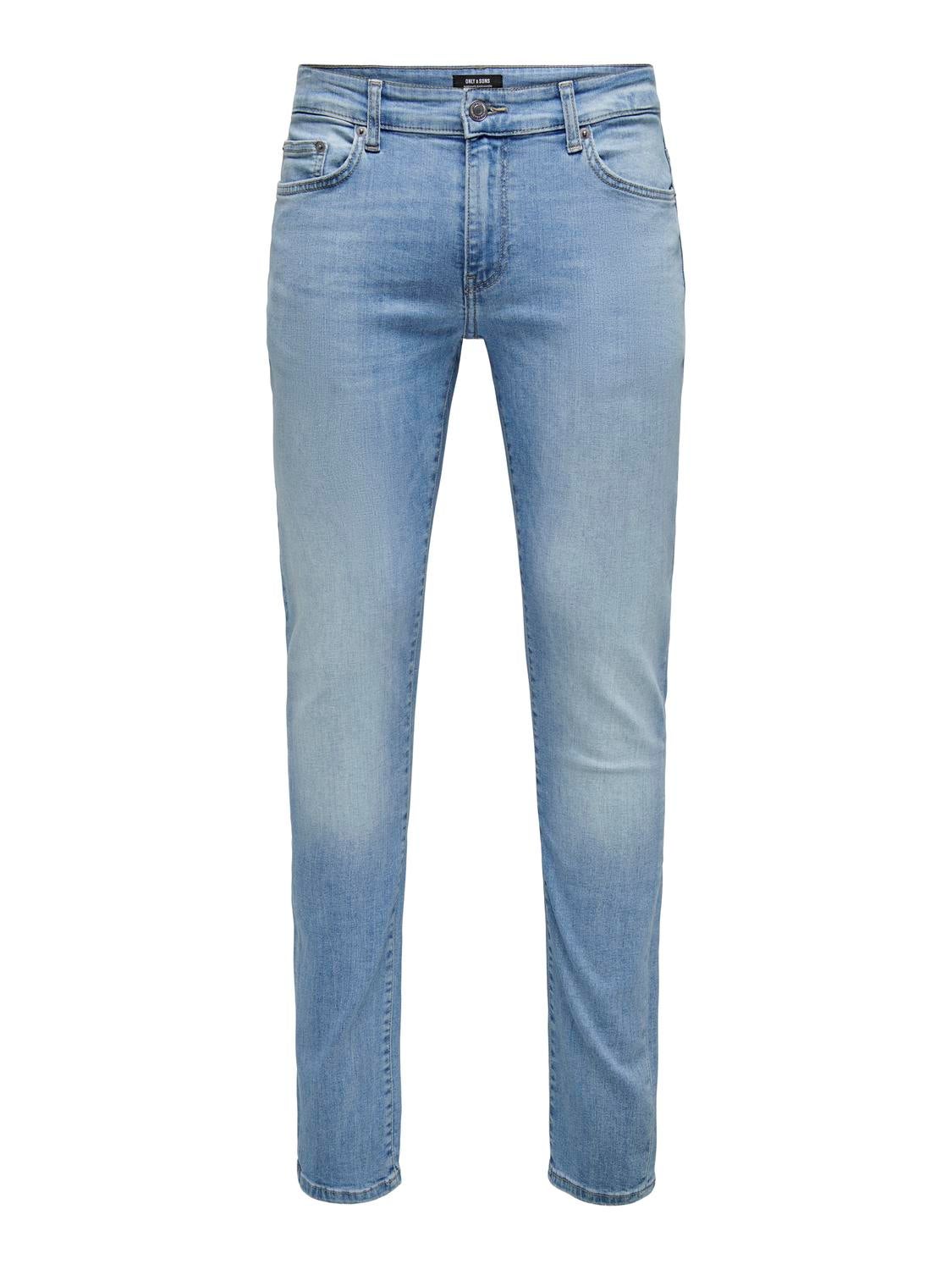 ONSLOOM Niedrige Taille Slim Fit Jeans Light Blue Denim