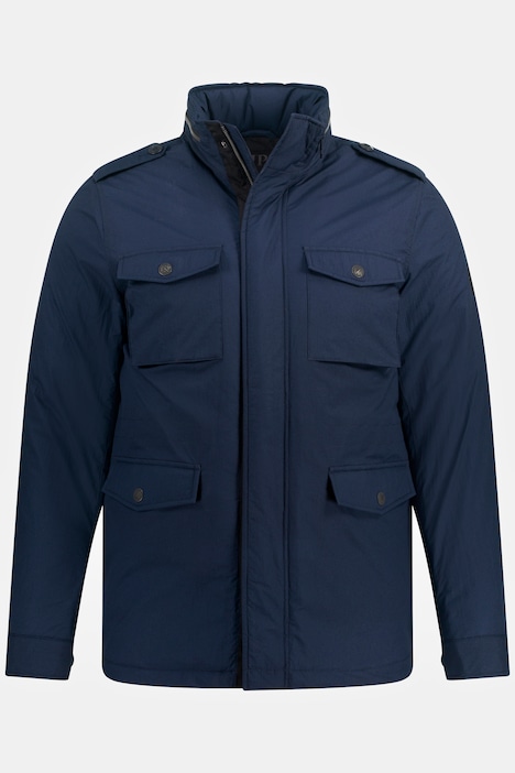 Fieldjacket, ultra leicht, leicht gefüttert, Kapuzenkragen, viele Taschen
