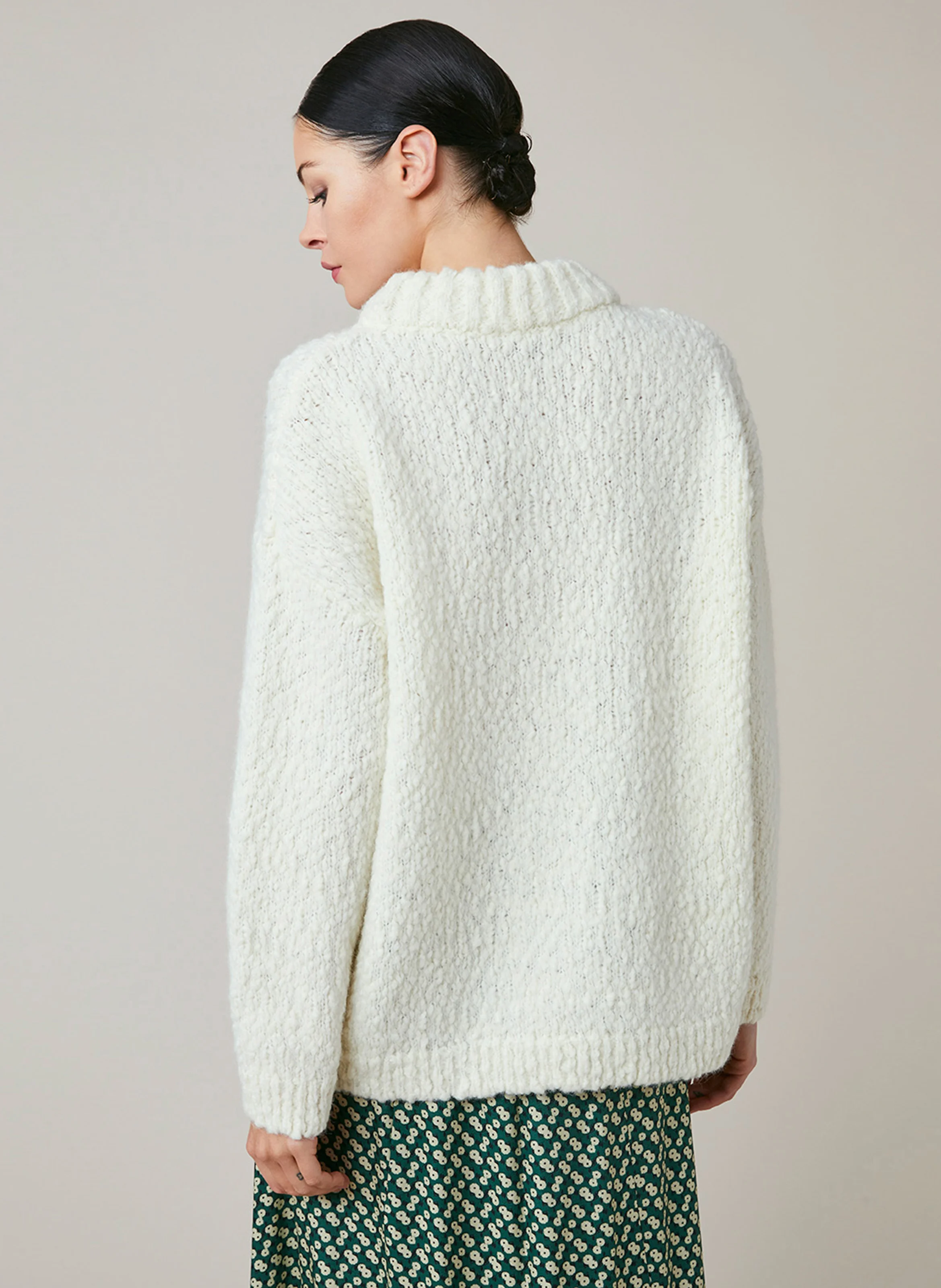ELAIS - Pull col rond| Blanc