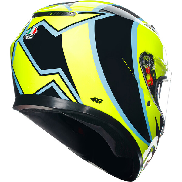 AGV - Casque K3 Rossi Winter Phillip Island 2005 Jaune / Noir