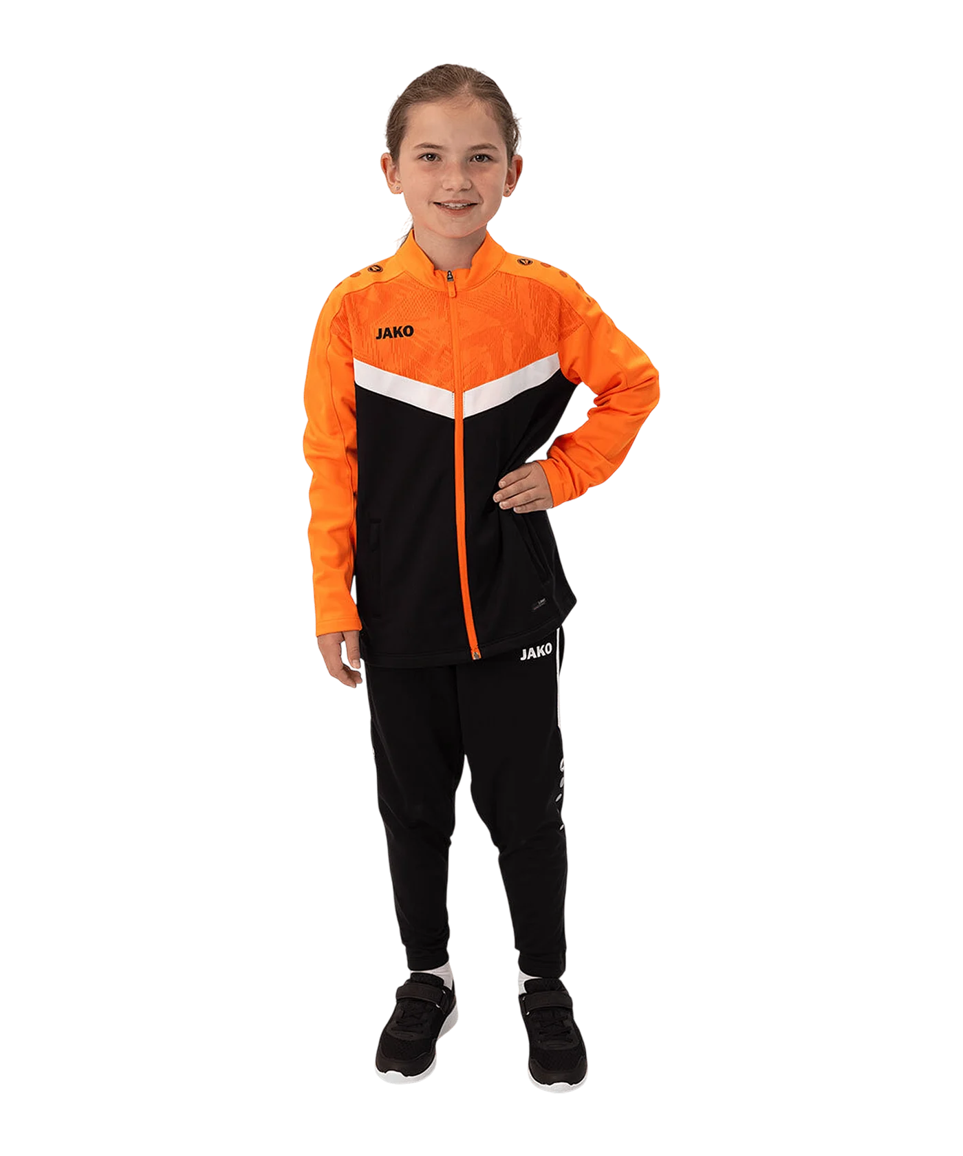 JAKO Iconic Polyester Jacke Kids Schwarz F807